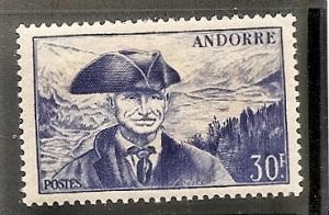 Andorra-French 123 MH 1951 30fr Provost