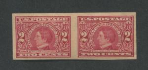 1909 US Stamp #371 2c Mint Never Hinged Very Fine Original Gum Imperf Pair 