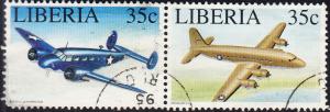 Liberia #1994e,f   Used