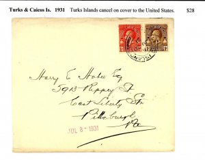 Turks and Caicos Is. 1931 Cover