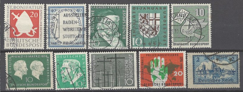 COLLECTION LOT # 1978 GERMANY 10 STAMPS 1924+ CV+$22