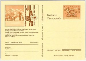 42837 - AUSTRIA - POSTAL STATIONERY CARD 1973 - EUROPE CEPT, SKIING-