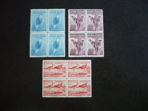 Stamps - Cuba - Scott# C235-C237 - Mint Hinged Set of 3 Stamps in Blocks of 4