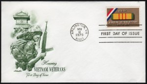 SC#1802 15¢ Vietnam Veterans: Artmaster (1979) Unaddressed