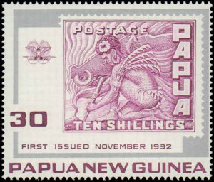 Papua New Guinea #389-394, Complete Set(6), 1973, Stamp on Stamp, Never Hinged