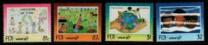 FIJI SG961/4 1996 50TH ANNIV OF UNICEF CHILDRENS PAINTINGS MNH