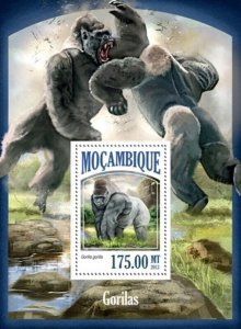 Mozambique - 2013 African Gorillas Stamp Souvenir Sheet 13A-1391