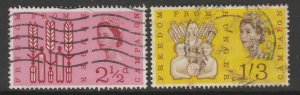 GB 1963 Freedom From Hunger Used SG#634-635 S1025