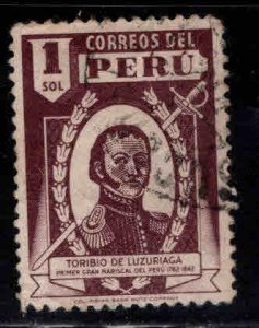 Peru  Scott  415 Used stamp Columbian printing