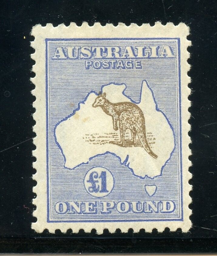 Australia Scott 58 ONE Pound Kangaroo VF Mint Hinged RareScott