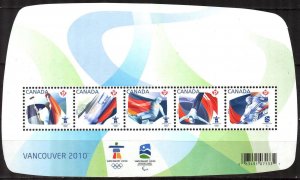 Canada 2009 Olympics Games Vancouver 2010 Mi. Bl.108 MNH