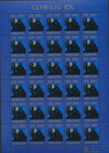 FAROE ISLANDS 1983-1984 CHRISTMAS SEAL SHEETS