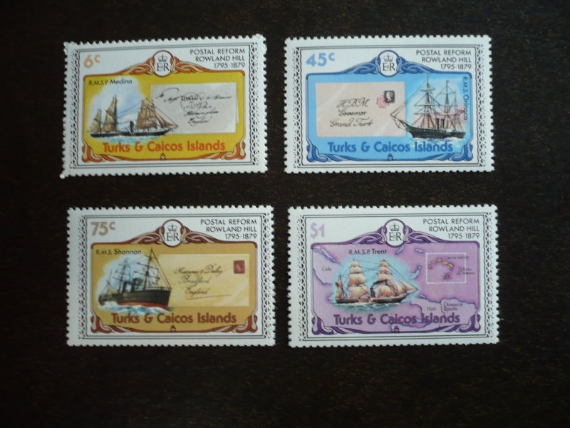 Stamps-Turks & Caicos- Scott# 391,393-395-Mint Never Hinged Part Set of 4 Stamps