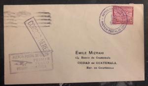 1930 Colon Canal Zone Panama First Fight Airmail Cover FFC To Guatemala