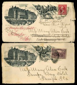 1893 Colorado Springs Antlers Hotel Advertising Cover # 220 & # 231 (LOT OF 2 )