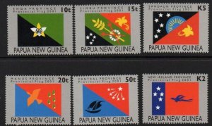 PAPUA NEW GUINEA SG908/13 2001 PROVINCIAL FLAGS MNH