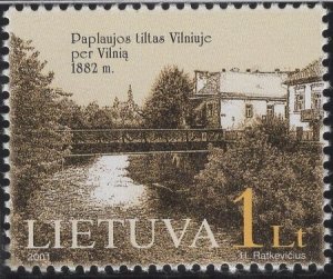 Lithuania 2001 Sc 695 1 l Papalauja Bridge