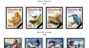 COLOR PRINTED GIBRALTAR 1886-2010 STAMP ALBUM PAGES (197 illustrated pages)