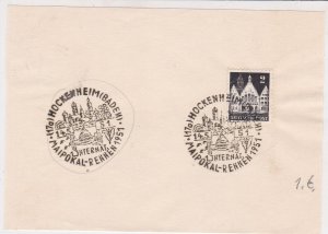 DDR 1951 Hockenheim Town  Slogan Cancels  Stamp on Piece Ref 30191