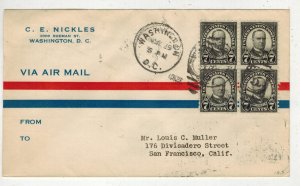 1926 OLD FIRST DAY COVER 588 PRESIDENT MCKINLEY BLOCK OF 4 BY C E NICKLES $120