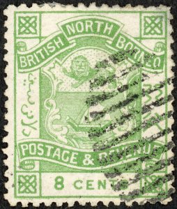 North Borneo SG12 5 Cent green, used. CV £55. Ref:403