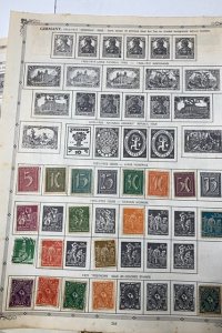 OLD GERMANY STAMPS HINGED ON ALBUM PAGE