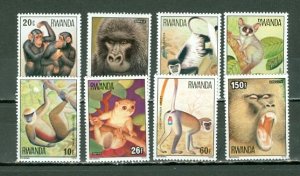 RWANDA 1978 MONKEYS #857-864 SET MNH...$14.15