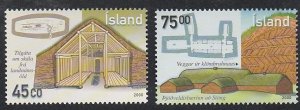 Iceland # 922-923, Ancient Architecture, Mint NH, 1/2 Cat