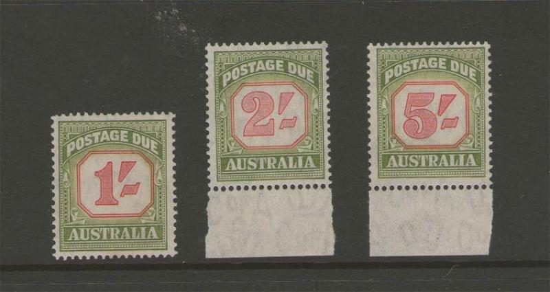 Australia 1935 postage due SG D 129a MH & D130-131a MNH