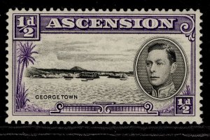 ASCENSION GVI SG38, ½d black & violet, LH MINT. PERF 13½