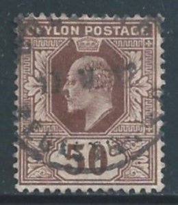 Ceylon #189 Used 50c King Edward VII