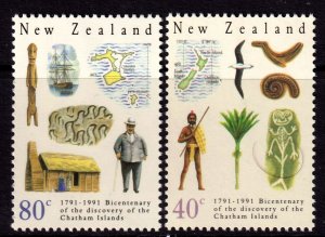 New Zealand 1991 Chatham Islands Complete Mint MNH Set SC 1020-1021