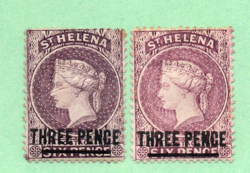 Saint Helena - SG# 41 (crease) & 42 MH / wmk crown CA / Perf 14  -  Lot 1118280