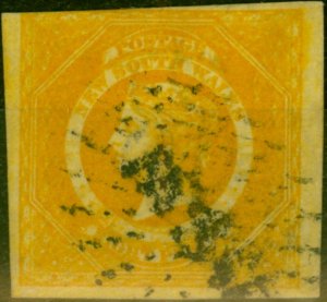 New South Wales 1854 8d Golden Yellow SG97 Good Used