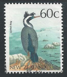 New Zealand #926 60c Birds - Spotted Shag