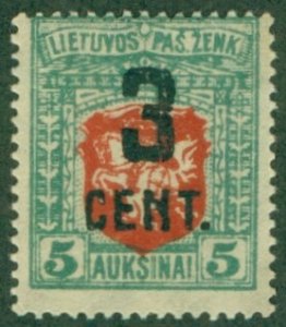 LITHUANIA 122 MH (RL) 5389 CV $150.00 BIN $70.00