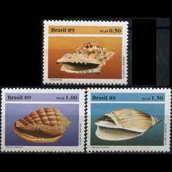 BRAZIL 1989 - Scott# 2205-7 Seashells Set of 3 NH