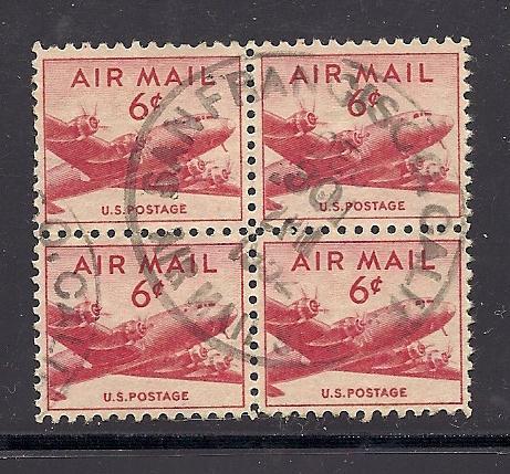 United States Sc # C39 good condition used block of 4