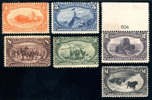 USAstamps US 1898 Trans-Mississippi Scott 287, 288, 289, 290, 291, 292 OG MHR