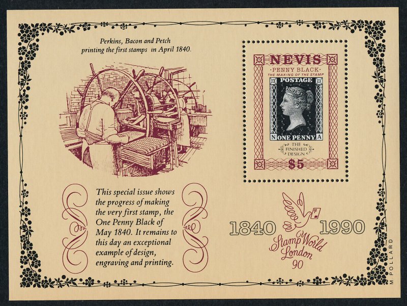 Nevis 600 MNH Stamp on Stamp