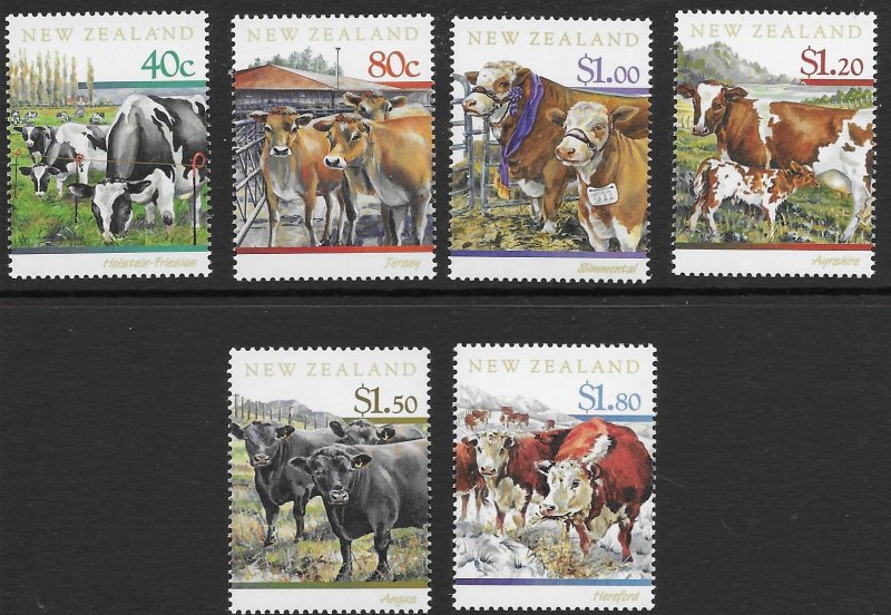 New Zealand 1406-101  1997    set 6   VF  Mint  NH