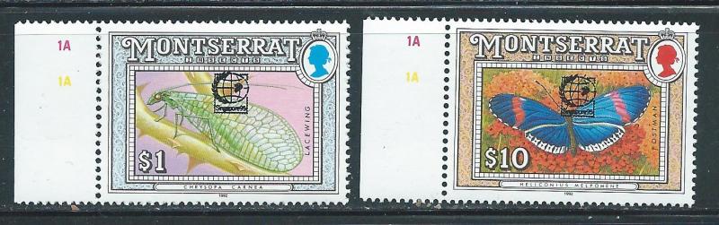 Montserrat 871-72 Singapore Show Overprint set MNH