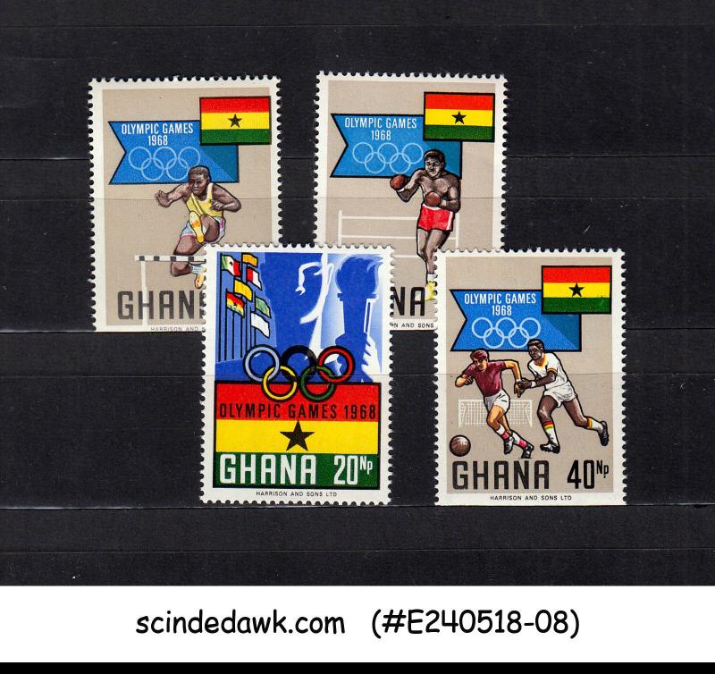 GHANA - 1968 OLYMPIC GAMES - 4V - MINT NH