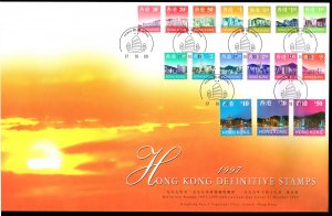 Last Day Cover 1999 Hong Kong Definitive Stamps 1997 - 1999 ALL Values JUNK pmk