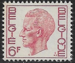 BELGIUM 1970-80 6fr Rose Carmine King Baudouin Portrait Issue Sc 757 MNH