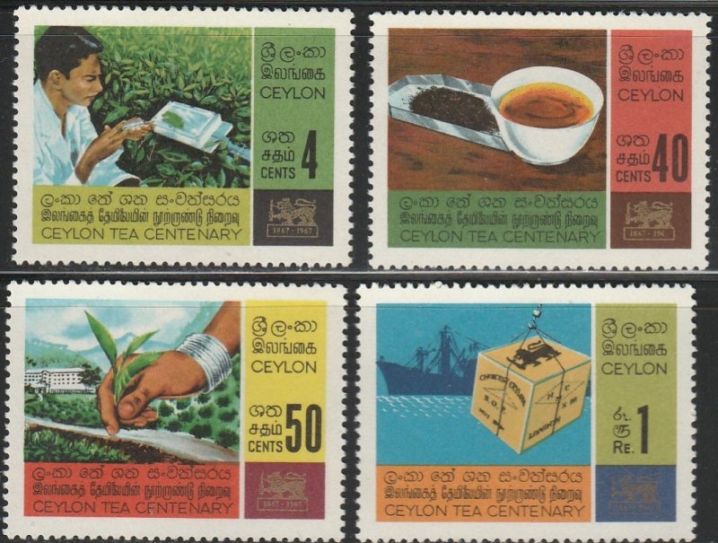 Ceylon,#405-408  MH, From 1967