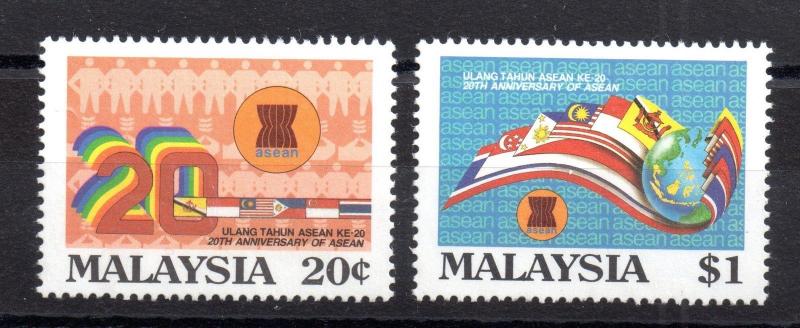 Malaysia 1987 20th Anniversary ASEAN MNH set WS6000