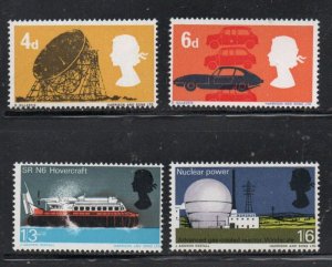 Great Britain Sc 466-469 1966 British Technology stamp set  mint NH