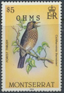 Montserrat  SC# O77 MNH   Birds OPT OHMS  see details & scans