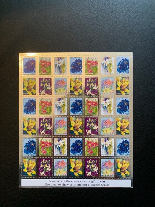 Easter Seals stamp sheet of 42,  MNH 